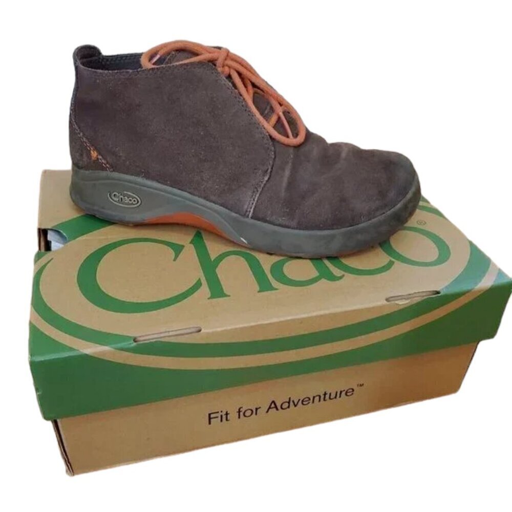 Kids Chaco Otis Suede Leather ankle Boots Comfort‎ shoes Sz 4/35 chocolate brown